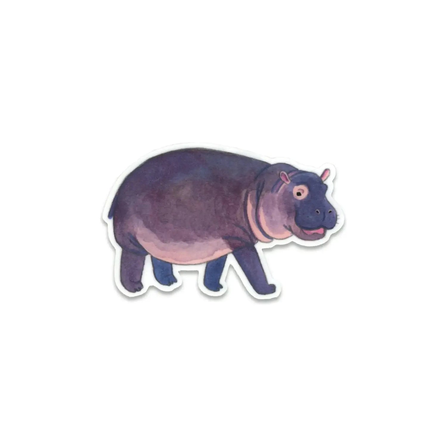 Hippo Sticker